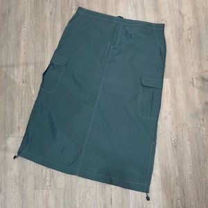 Plus size cargo maxi skirt